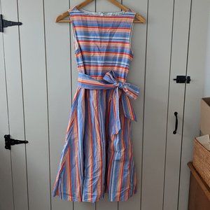 L.L.Bean Signature Blue Striped Dress Size 0